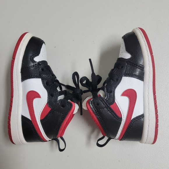 Nike Jordan 1 Mid Bread 640735-122 Toddler Shoes Sneakers Size 6c. - Picture 5 of 9